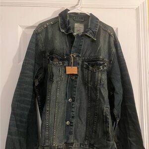 Authentic Red Camel Denim Jacket with Button Closure Vintage Quality size XL